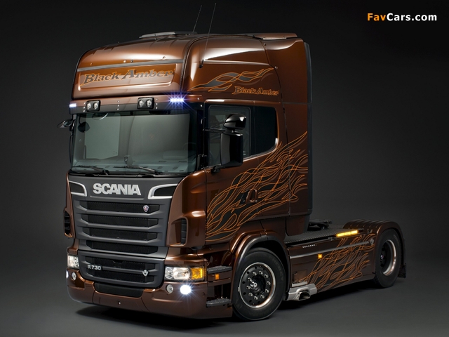 Photos of Scania R730 4x2 Topline Black Amber 2011 (640 x 480)