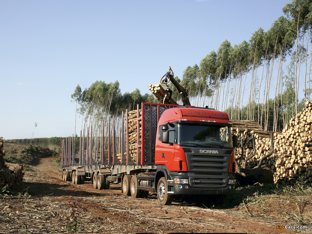 Scania R500 6x2 Highline Timber Truck 2004–09 images (1024 x 768)