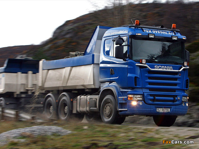 Scania R580 6x4 Tipper 2004–09 photos (640 x 480)