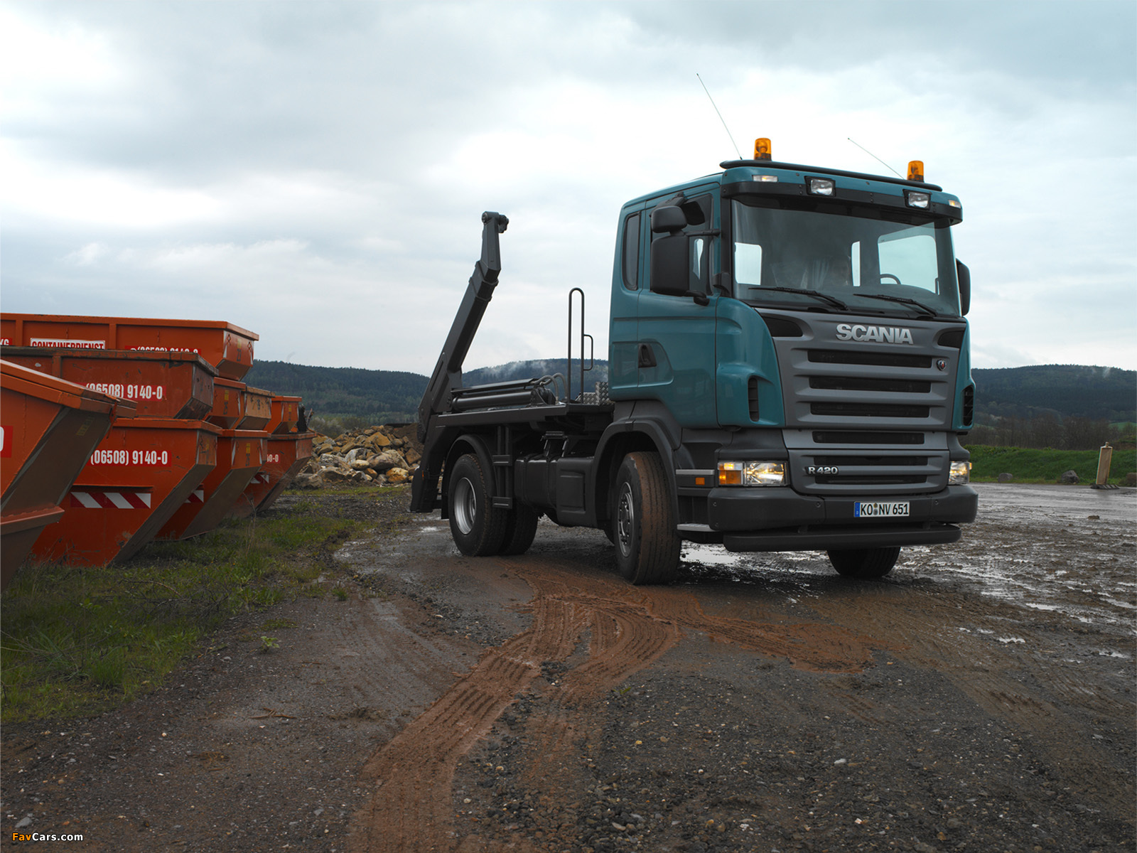 Scania R420 4x2 Skiploader 2004–09 wallpapers (1600 x 1200)