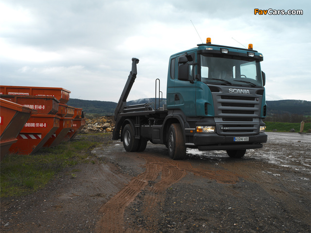 Scania R420 4x2 Skiploader 2004–09 wallpapers (640 x 480)
