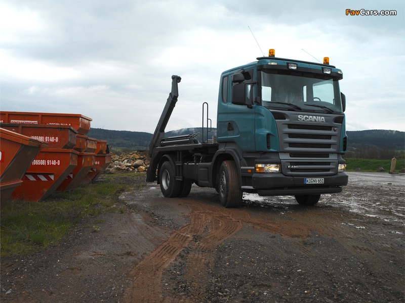 Scania R420 4x2 Skiploader 2004–09 wallpapers (800 x 600)