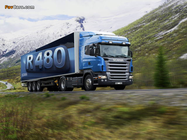 Scania R480 4x2 Highline 2004–09 wallpapers (640 x 480)