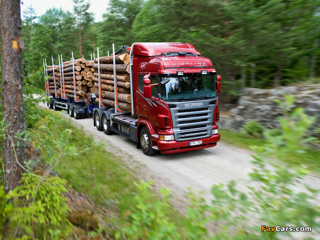 Scania R620 6x4 Highline Timber Truck 2005–09 wallpapers (640 x 480)