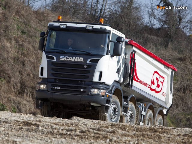 Scania R500 8x4 Tipper 2009–13 pictures (640 x 480)
