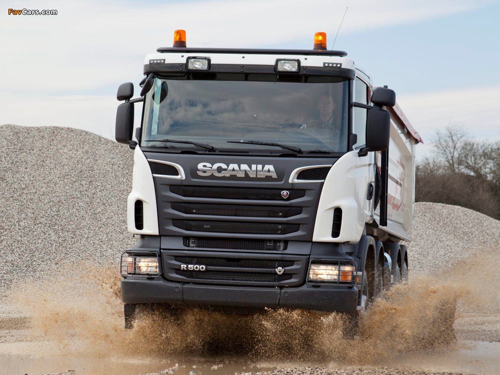 Scania R500 8x4 Tipper 2009–13 wallpapers (1024 x 768)