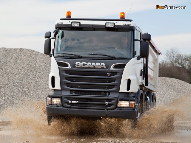 Scania R500 8x4 Tipper 2009–13 wallpapers (640 x 480)