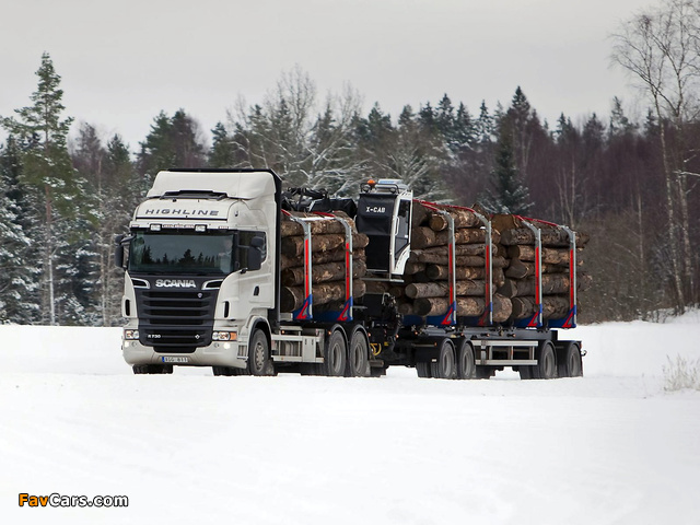 Scania R730 6x4 Highline Timber Truck 2010–13 photos (640 x 480)