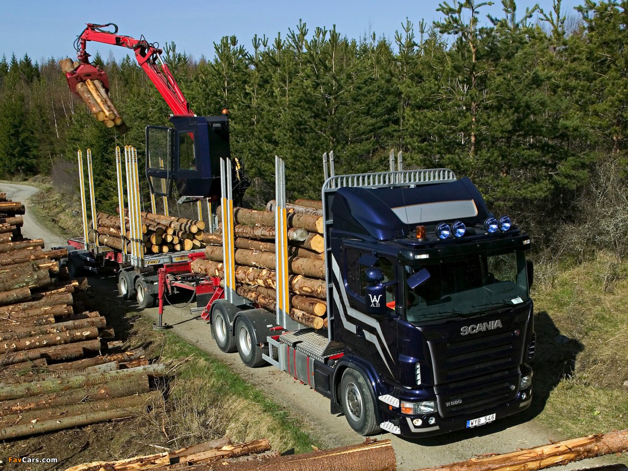 Scania R580 6x4 Timber Truck 2004–09 wallpapers (1280 x 960)