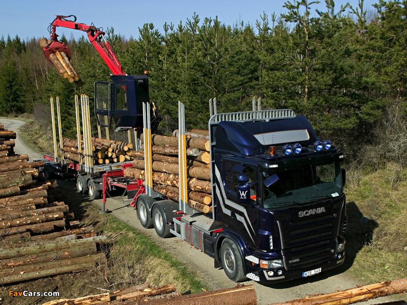 Scania R580 6x4 Timber Truck 2004–09 wallpapers (800 x 600)