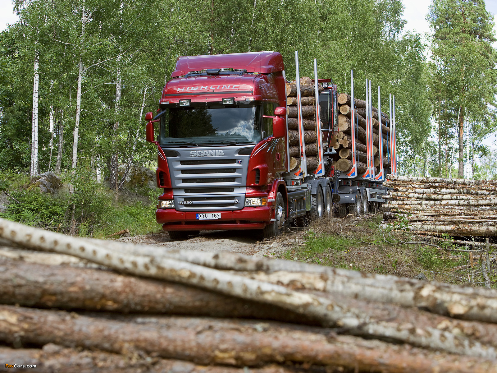 Scania R620 6x4 Highline Timber Truck 2005–09 wallpapers (1600 x 1200)