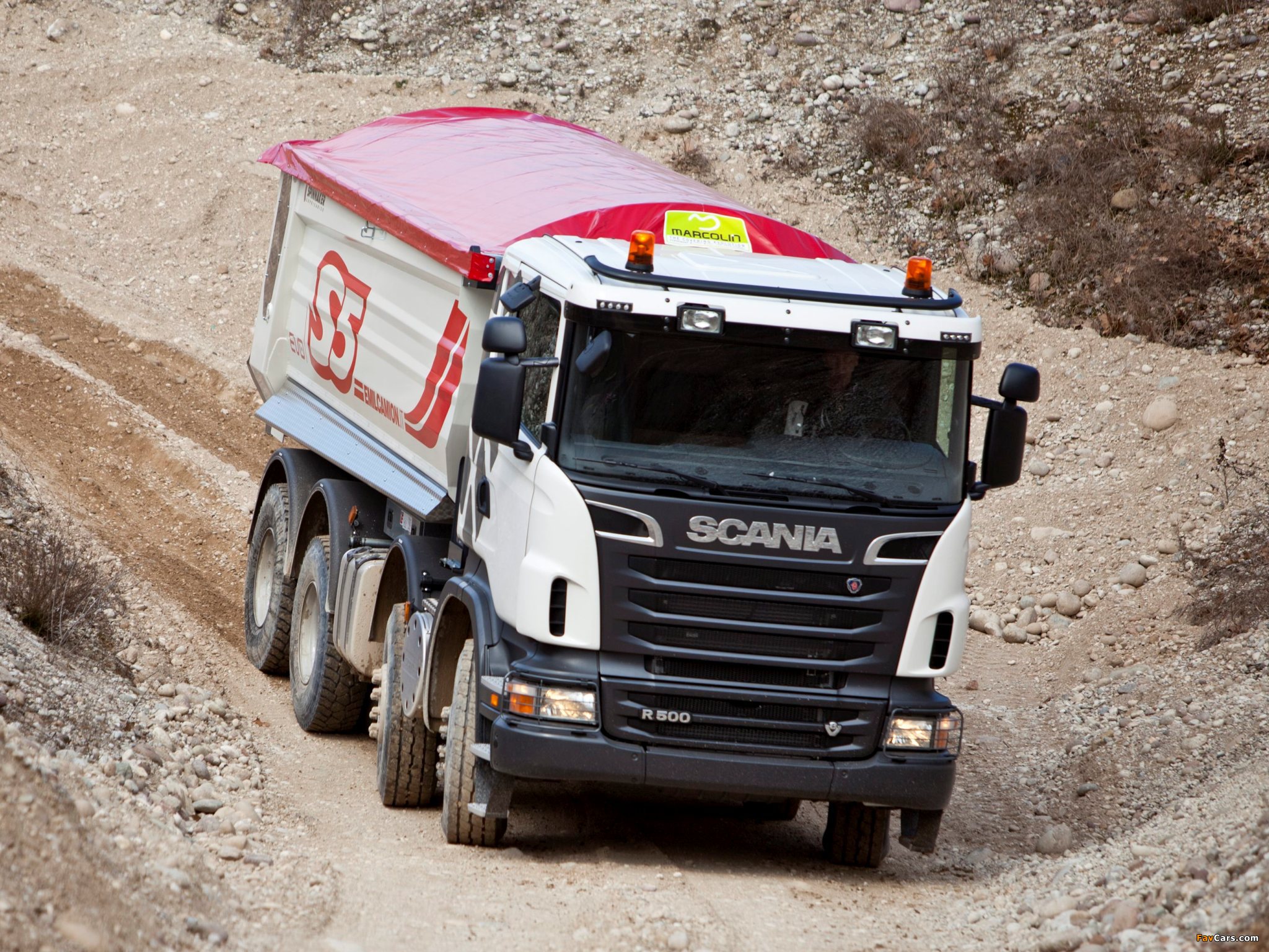 Scania R500 8x4 Tipper 2009–13 wallpapers (2048 x 1536)