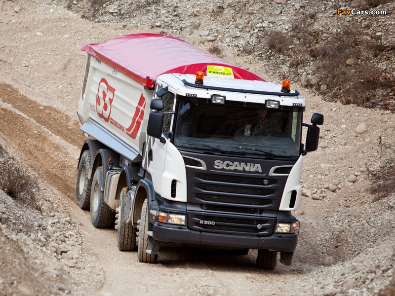 Scania R500 8x4 Tipper 2009–13 wallpapers (800 x 600)