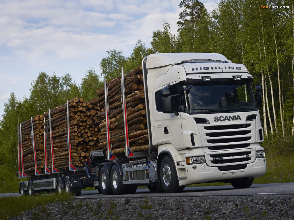 Scania R730 6x4 Highline Timber Truck 2010–13 wallpapers (1024 x 768)
