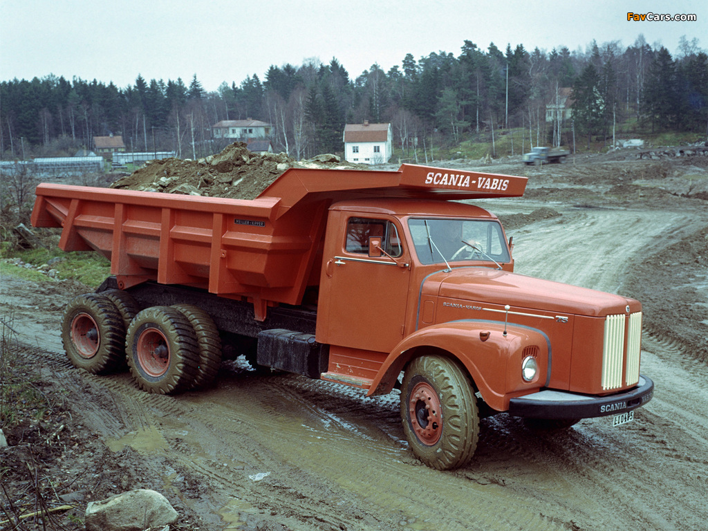 Scania-Vabis LT75 Tandem-Drive 15-tonne Tipper 1960 wallpapers (1024 x 768)