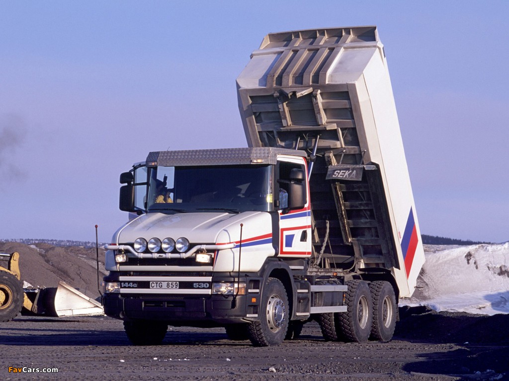 Scania T144GB 530 6x4 Tipper 1995–2004 photos (1024 x 768)