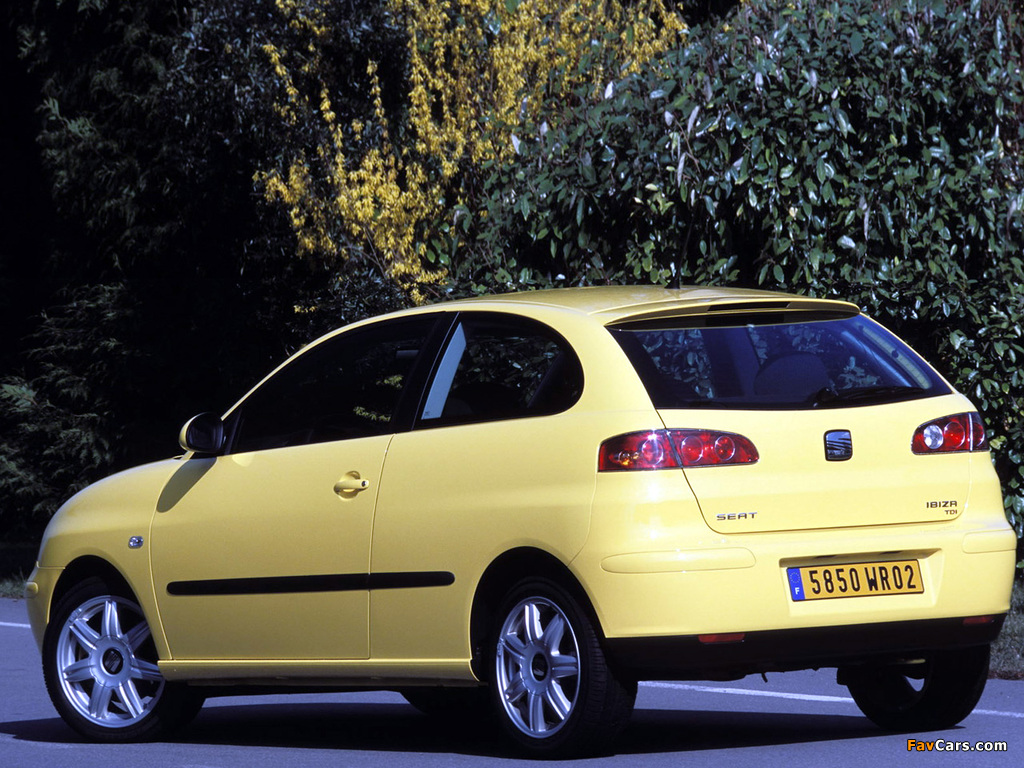 Seat Ibiza 3-door 2002–06 wallpapers (1024 x 768)