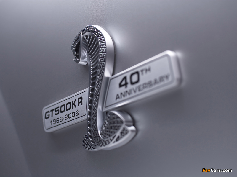 Images of Shelby GT500 KR 40th Anniversary 2008 (800 x 600)