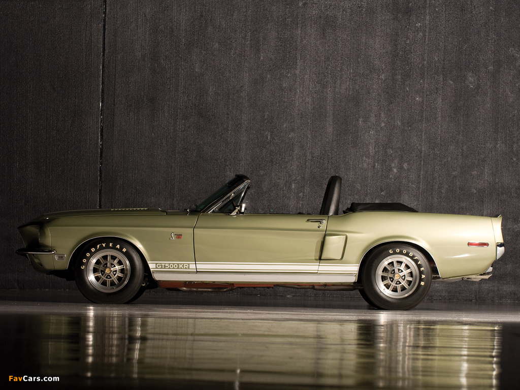 Shelby GT500 KR Convertible 1968 wallpapers (1024 x 768)