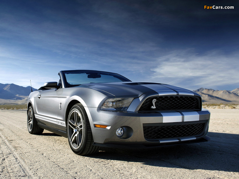 Shelby GT500 Convertible SVT 2009–10 wallpapers (800 x 600)