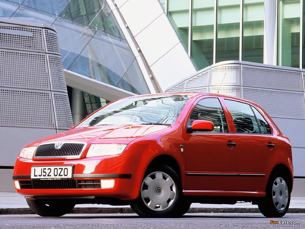 Škoda Fabia UK-spec (6Y) 1999–2005 wallpapers (1024 x 768)