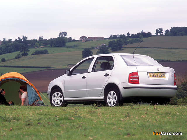 Škoda Fabia Sedan UK-spec (6Y) 2001–05 wallpapers (640 x 480)