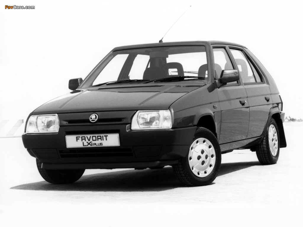 Škoda Favorit UK-spec (Type 781) 1989–94 photos (1024 x 768)
