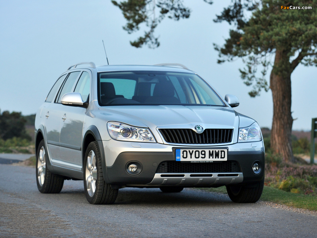 Pictures of Škoda Octavia Scout UK-spec (1Z) 2009–13 (1024 x 768)