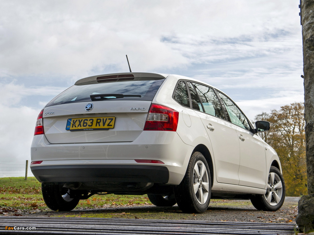 Škoda Rapid Spaceback UK-spec 2013 photos (1024 x 768)