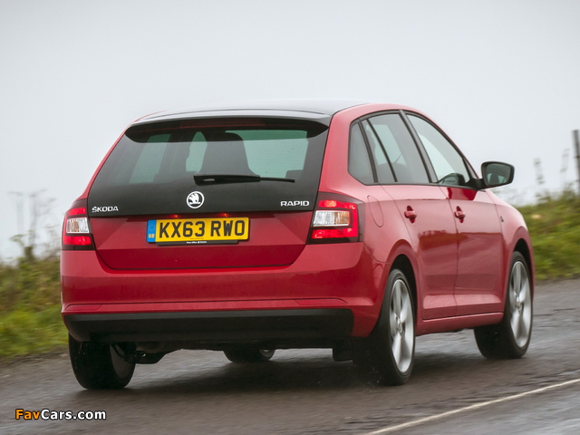 Škoda Rapid Spaceback UK-spec 2013 wallpapers (640 x 480)