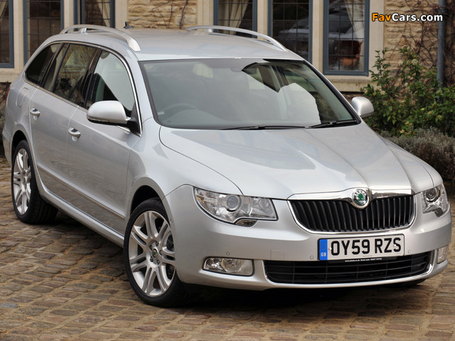 Images of Škoda Superb Combi UK-spec 2009–13 (640 x 480)