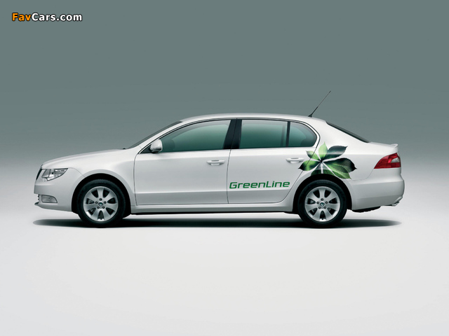 Škoda Superb GreenLine 2009–13 photos (640 x 480)