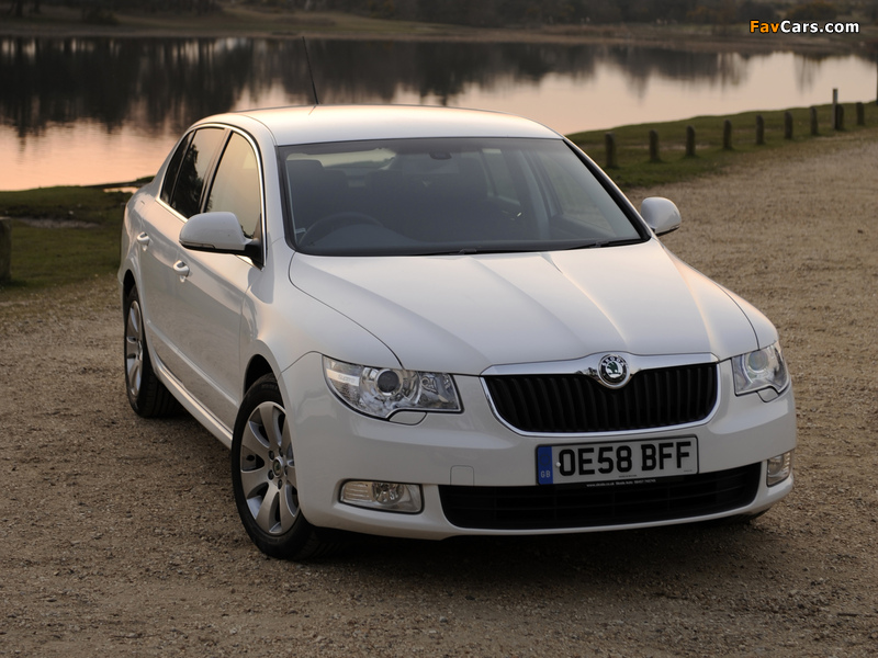 Škoda Superb GreenLine UK-spec 2009 pictures (800 x 600)