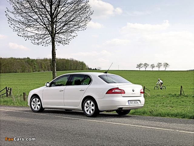 Škoda Superb GreenLine 2009–13 pictures (640 x 480)