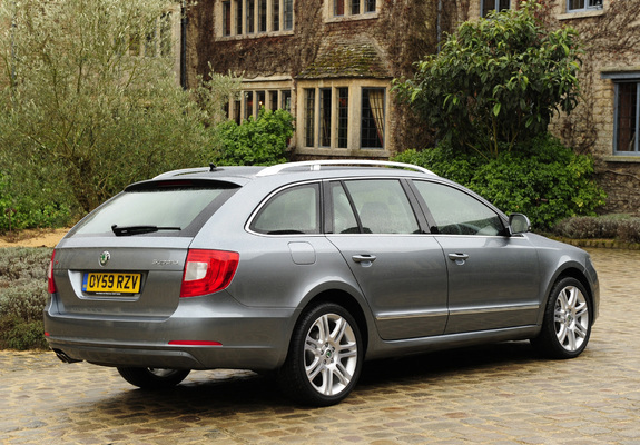 Škoda Superb Combi UK-spec 2009–13 wallpapers