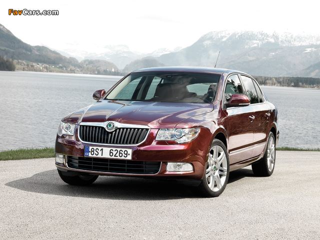 Škoda Superb 2008–13 wallpapers (640 x 480)