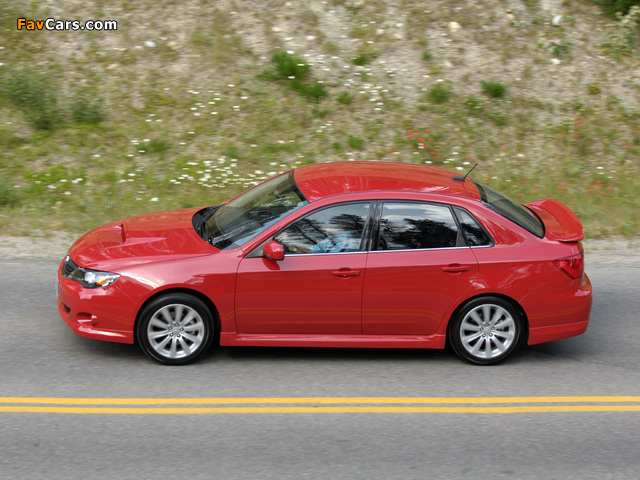 Pictures of Subaru Impreza WRX Sedan US-spec 2007–10 (640 x 480)