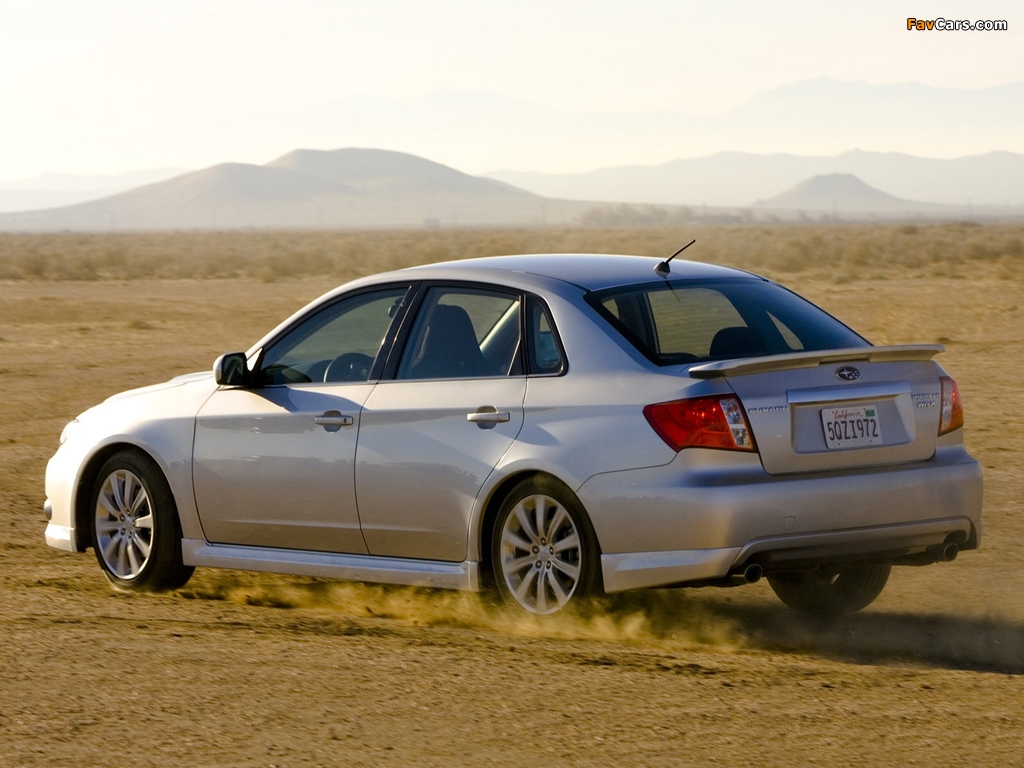 Subaru Impreza WRX Sedan US-spec 2007–10 photos (1024 x 768)