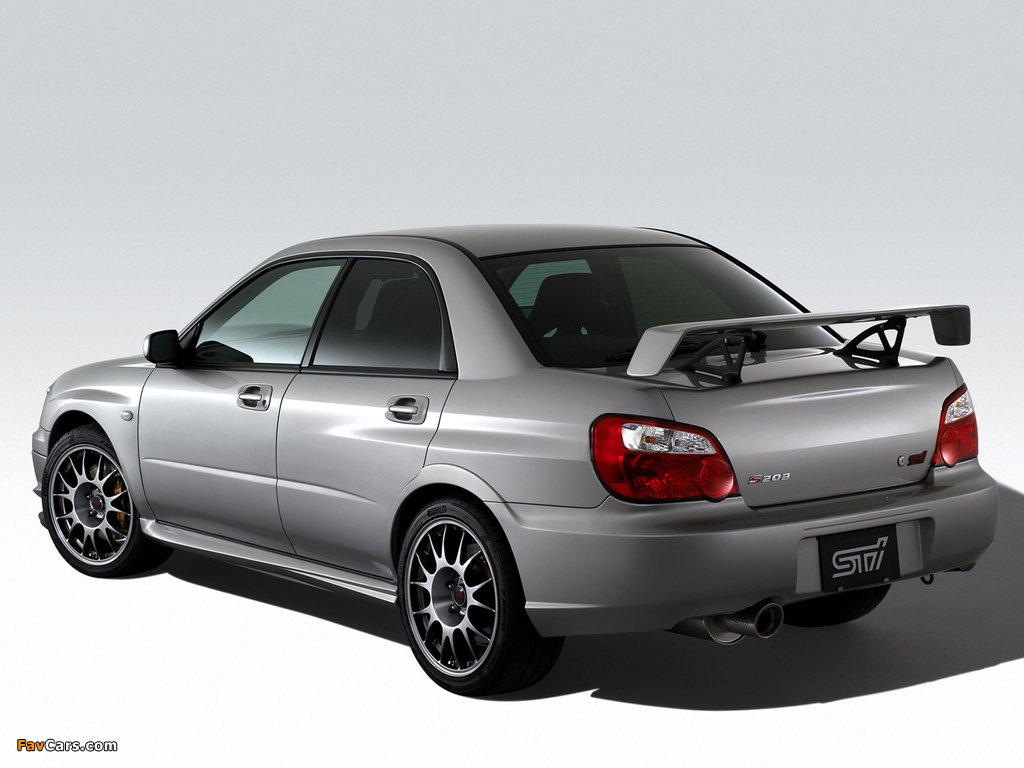 Subaru Impreza STi S203 (GDB) 2005 wallpapers (1024 x 768)