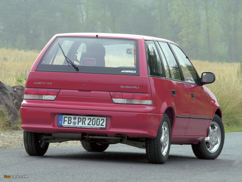 Photos of Subaru Justy 5-door 1994–2003 (1024 x 768)