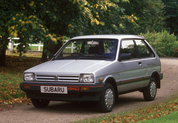Subaru Justy 3-door UK-spec 1984–88 images