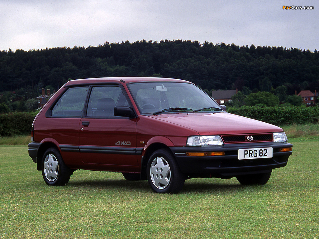 Subaru Justy 3-door UK-spec 1988–94 pictures (1024 x 768)