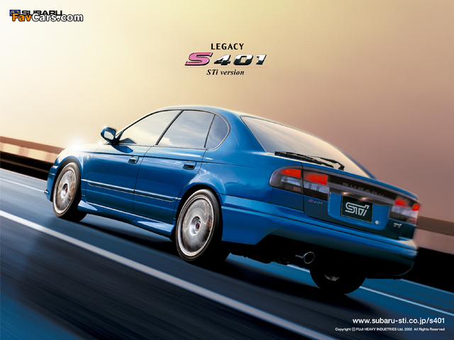 Subaru Legacy STi S401 (BE,BH) 2002 images (640 x 480)