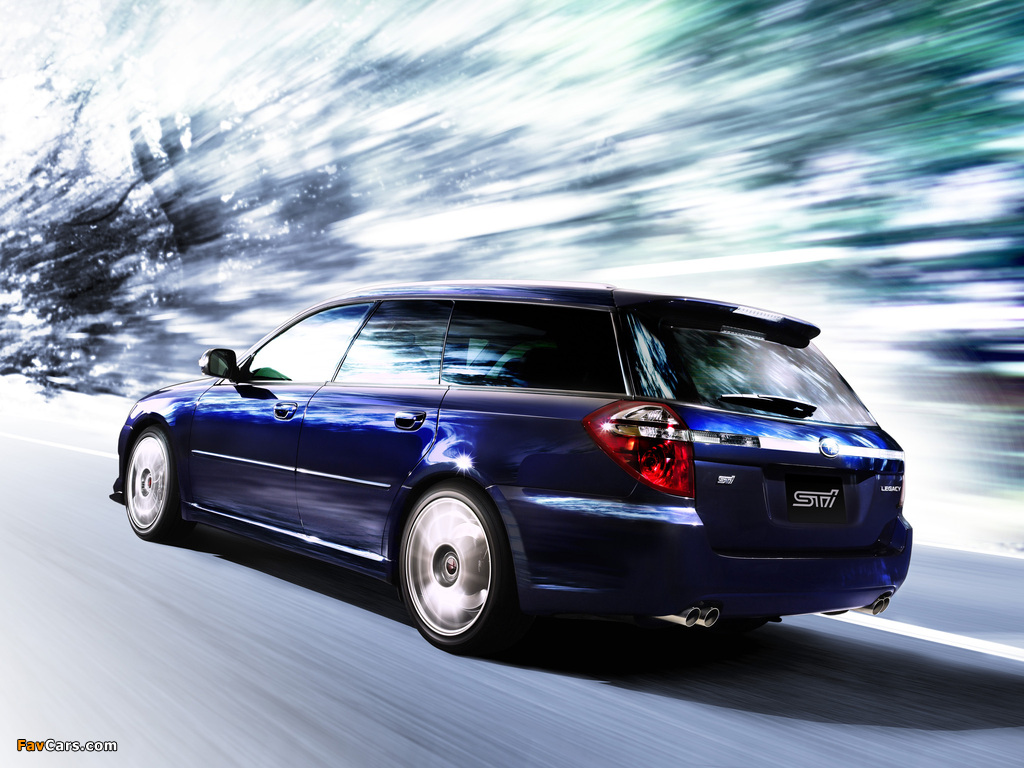 Subaru Legacy STi Touring Wagon (BL,BP) 2006–09 wallpapers (1024 x 768)