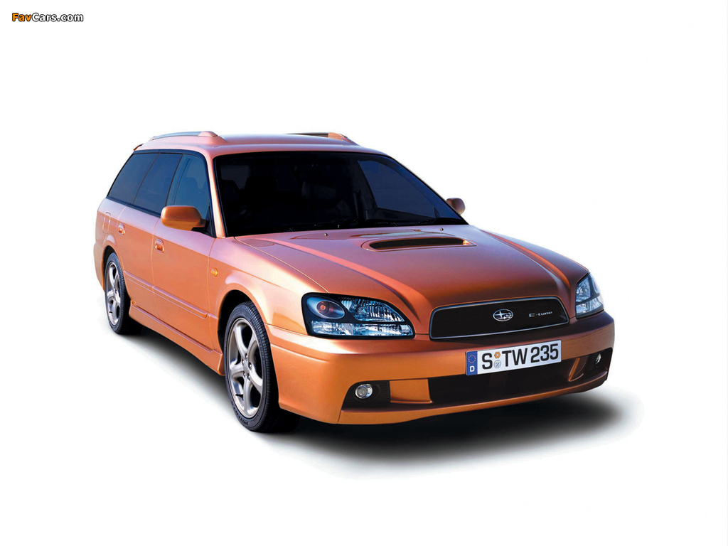 Subaru Legacy 2.0 GT-B E-tune II Touring Wagon (BE) 2001–03 wallpapers (1024 x 768)