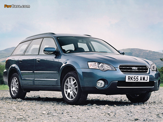 Subaru Outback 2.5i UK-spec (BP) 2003–06 photos (640 x 480)