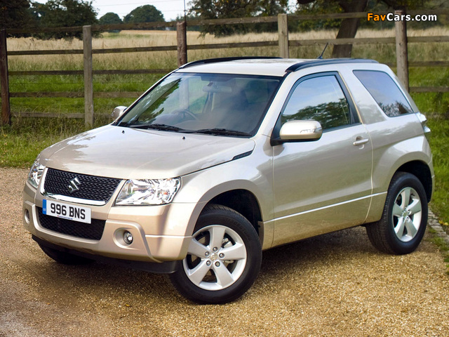 Suzuki Grand Vitara 3-door UK-spec 2008–12 wallpapers (640 x 480)