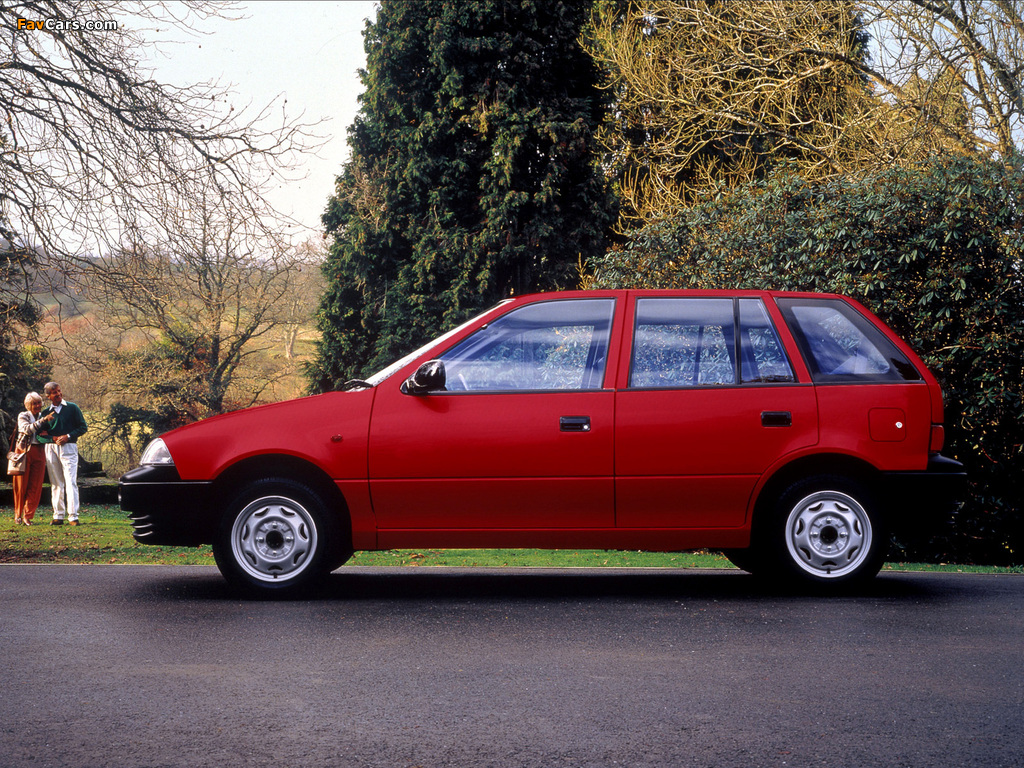 Suzuki Swift 5-door UK-spec 1991–95 wallpapers (1024 x 768)