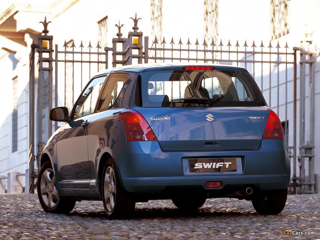 Suzuki Swift 3-door 2004–10 photos (1024 x 768)