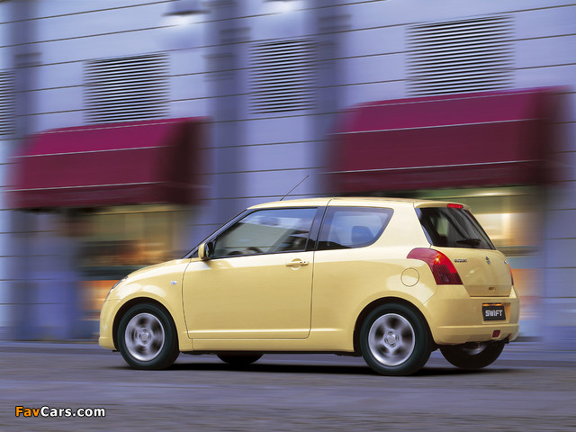 Suzuki Swift 3-door 2004–10 pictures (640 x 480)